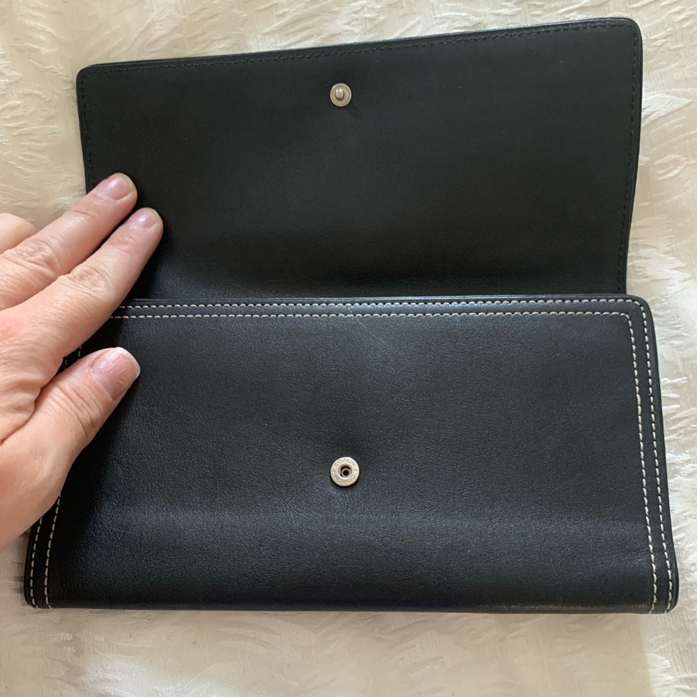 Coach black leather wallet